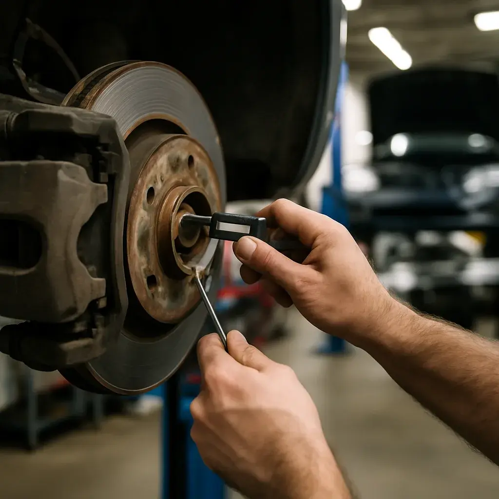 Brake inspection and rotor measurement in shop - Uneven Brake Pad Wear - diagnostic concern