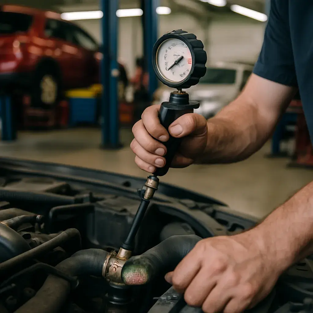 Cooling system pressure test and inspection - Coolant Loss - verification inspection
