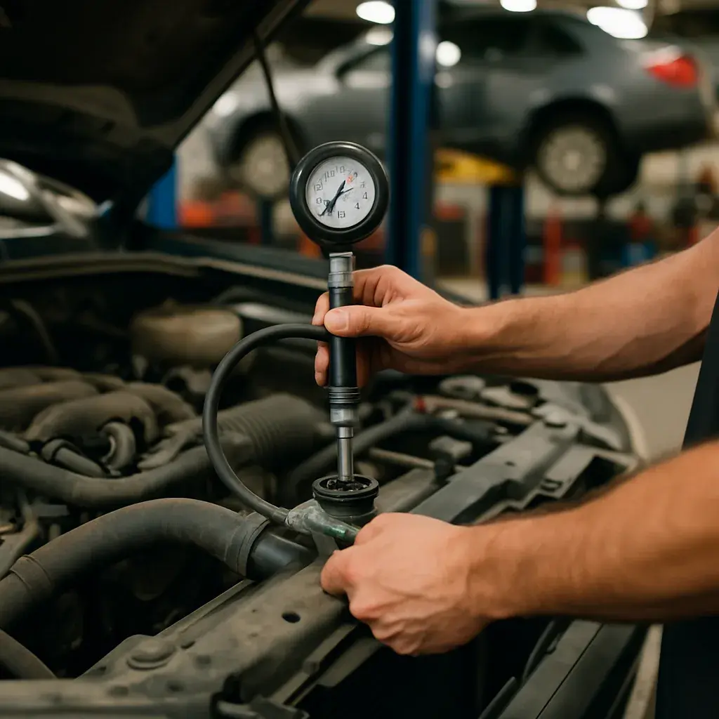Cooling system pressure test and inspection - Engine Overheating - diagnostic concern