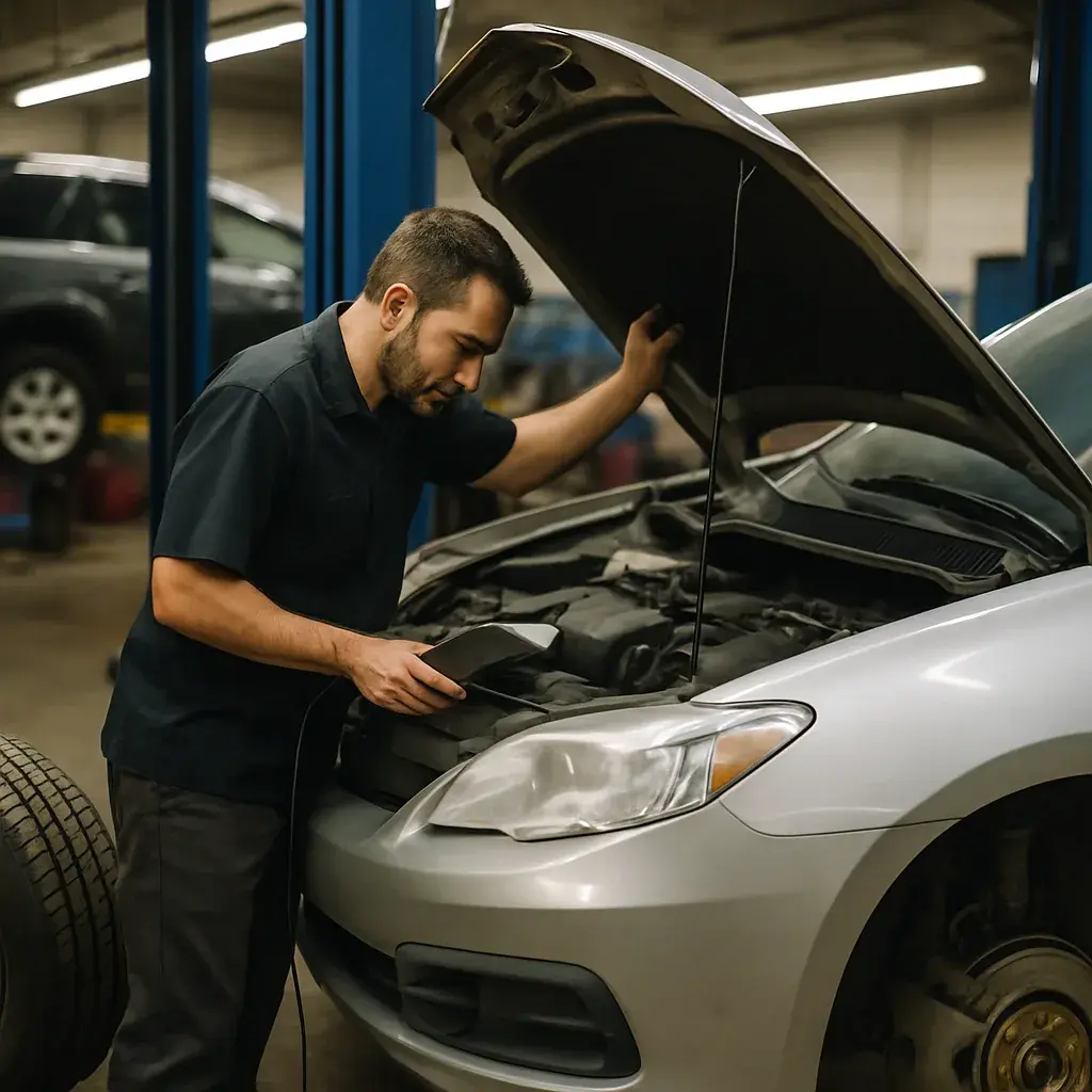 Engine bay inspection and diagnostic testing - Oil Leaks - verification inspection